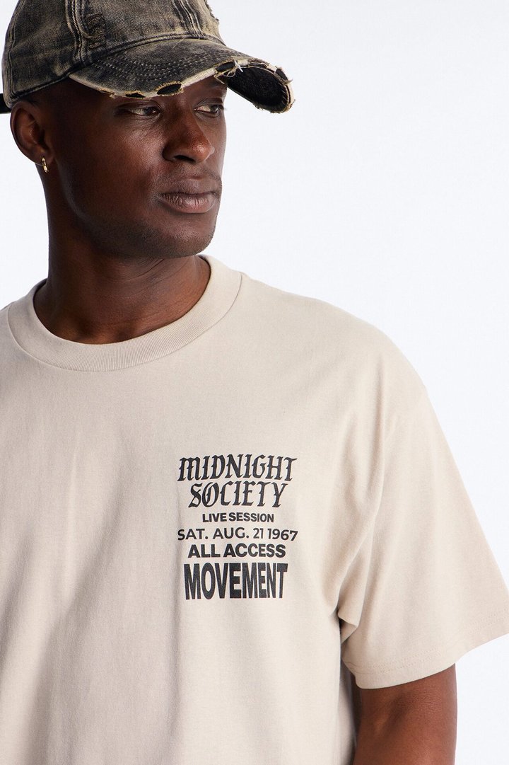 Midnight Society Boxy Short Sleeve Tee - Grey