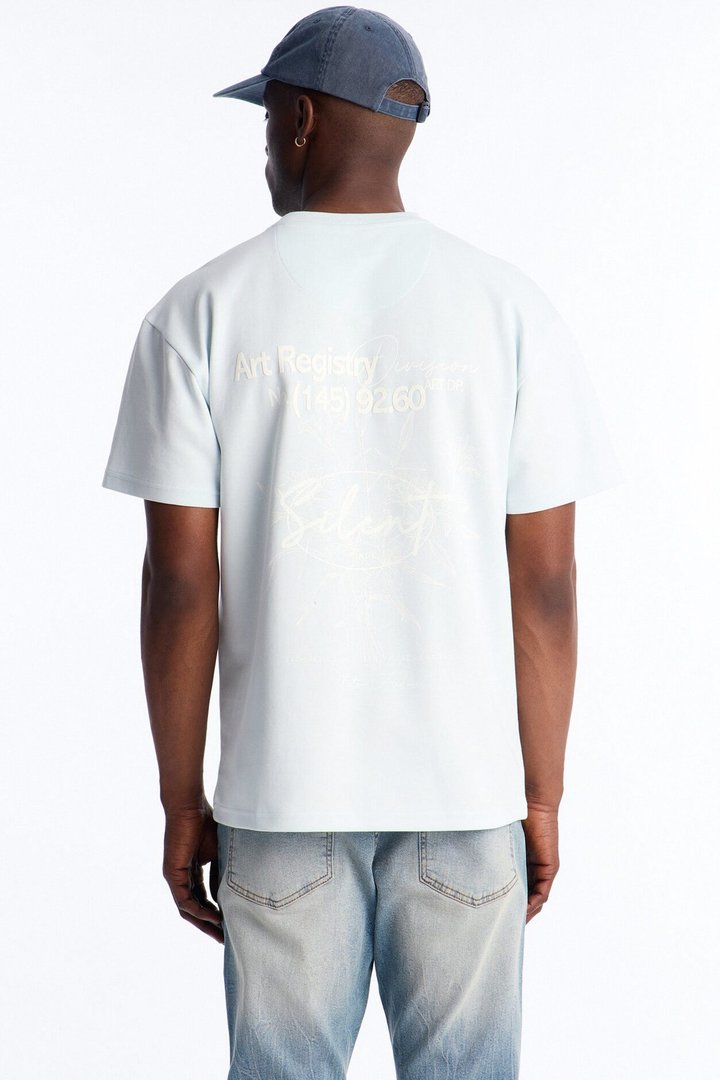 Art Registry Division Heavy Weight Short Sleeve Tee - Light Blue