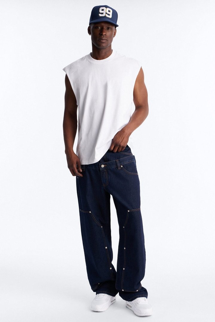 Double Up Baggy Carpenter Jeans - Dark Wash