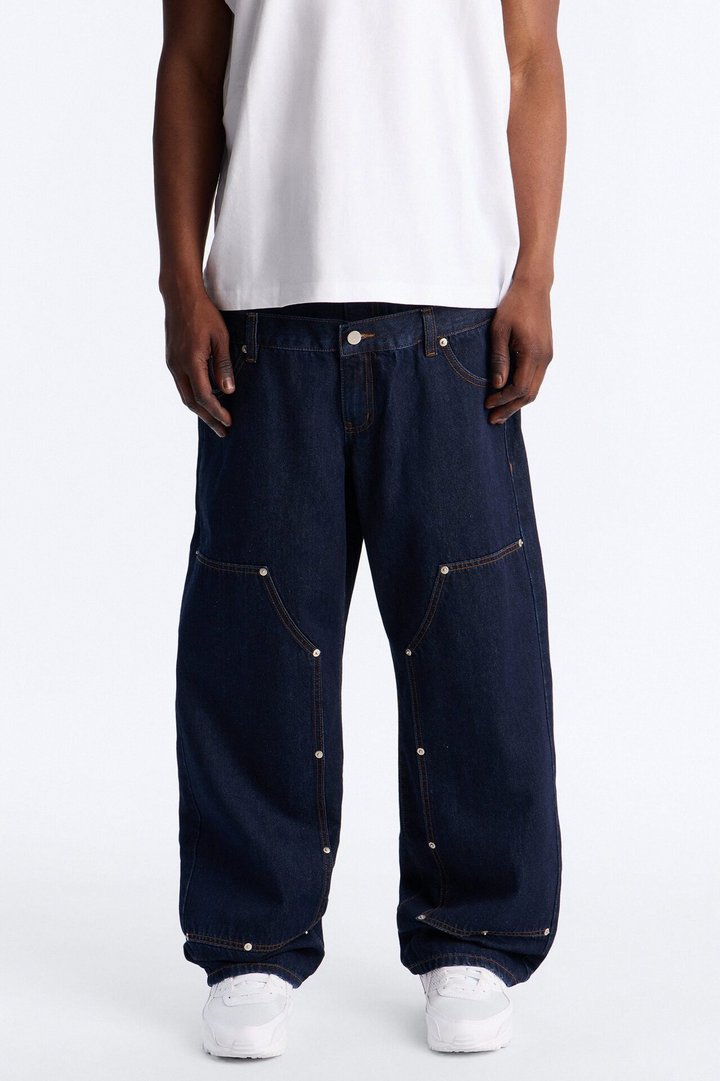 Double Up Baggy Carpenter Jeans - Dark Wash