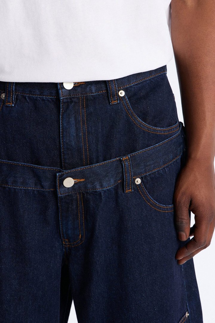 Double Up Baggy Carpenter Jeans - Dark Wash