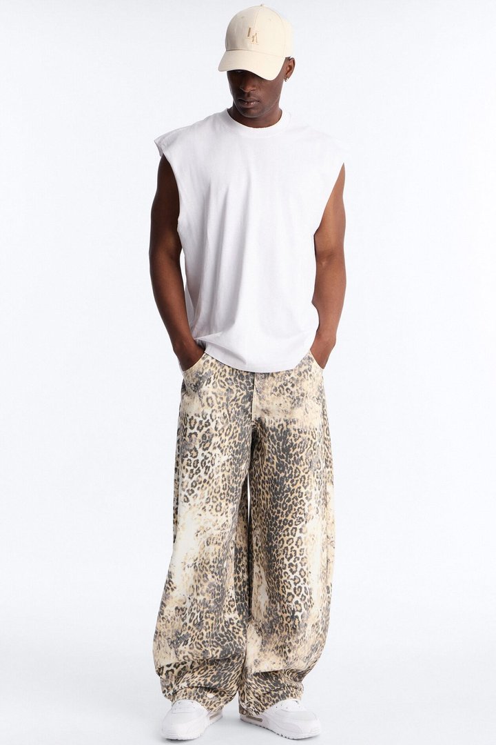Soho Barrel Jean - Leopard