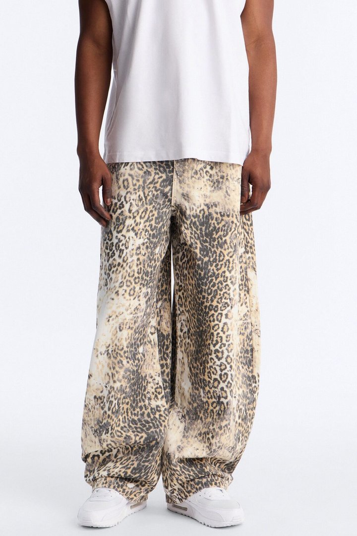 Soho Barrel Jean - Leopard