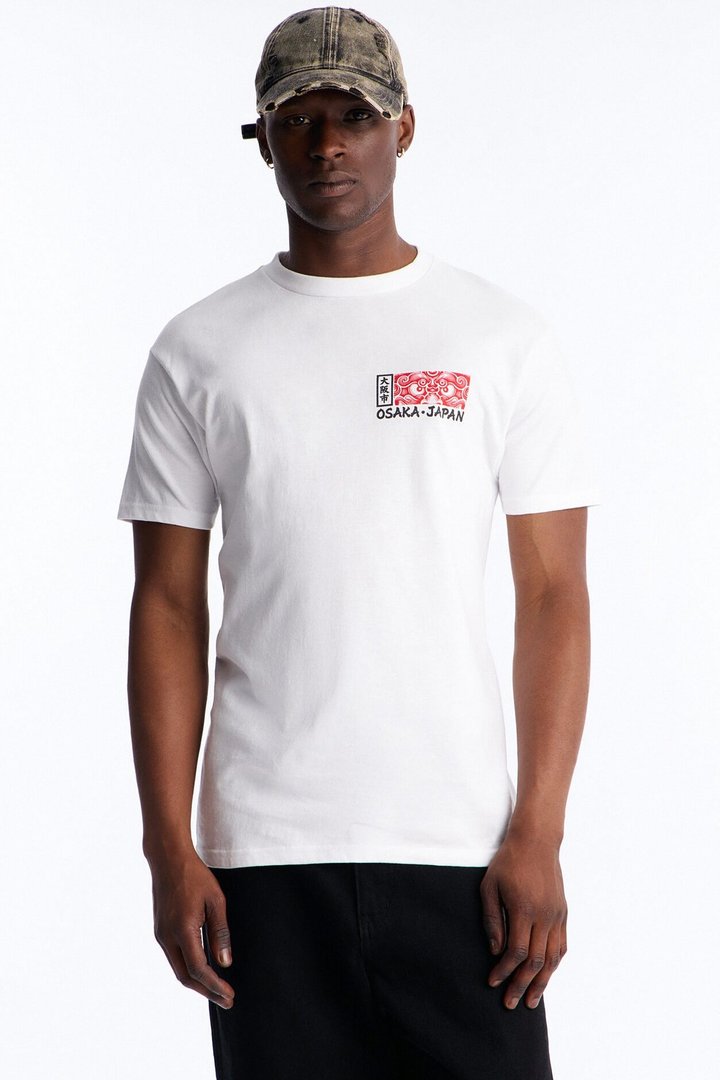 Osaka Japan Tiger Short Sleeve Tee - White