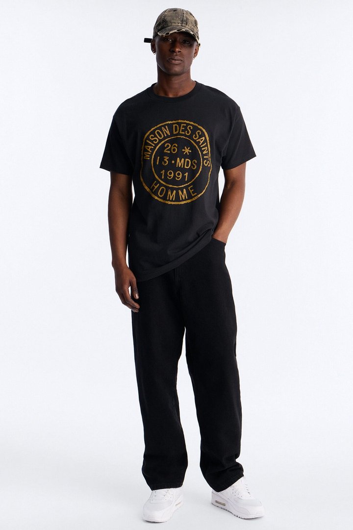 House Of The Saints Oversized Short Sleeve Tee - Black