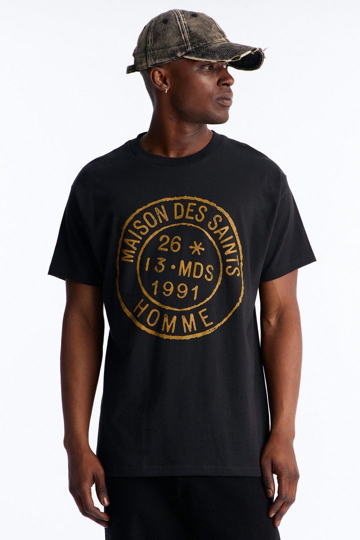 House Of The Saints Oversized Short Sleeve Tee - Black