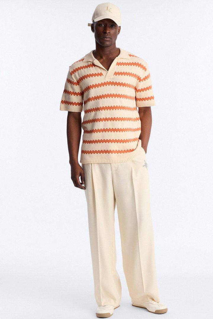Ripple Stripe Johnny Polo - Orange