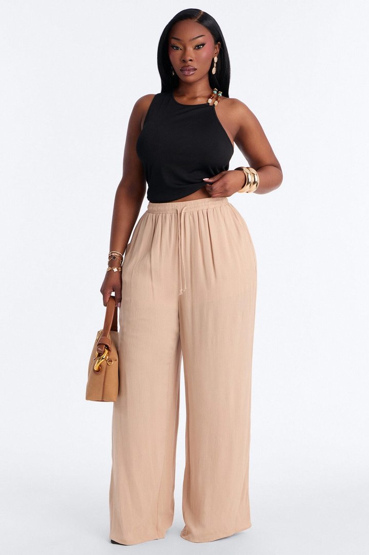 Cali Girl Ribbed Beaded Top - Black