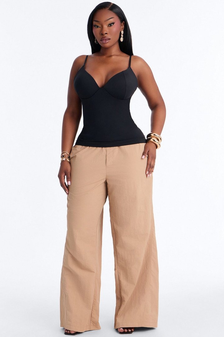 Kenny Padded Sweetheart Tank Top - Black