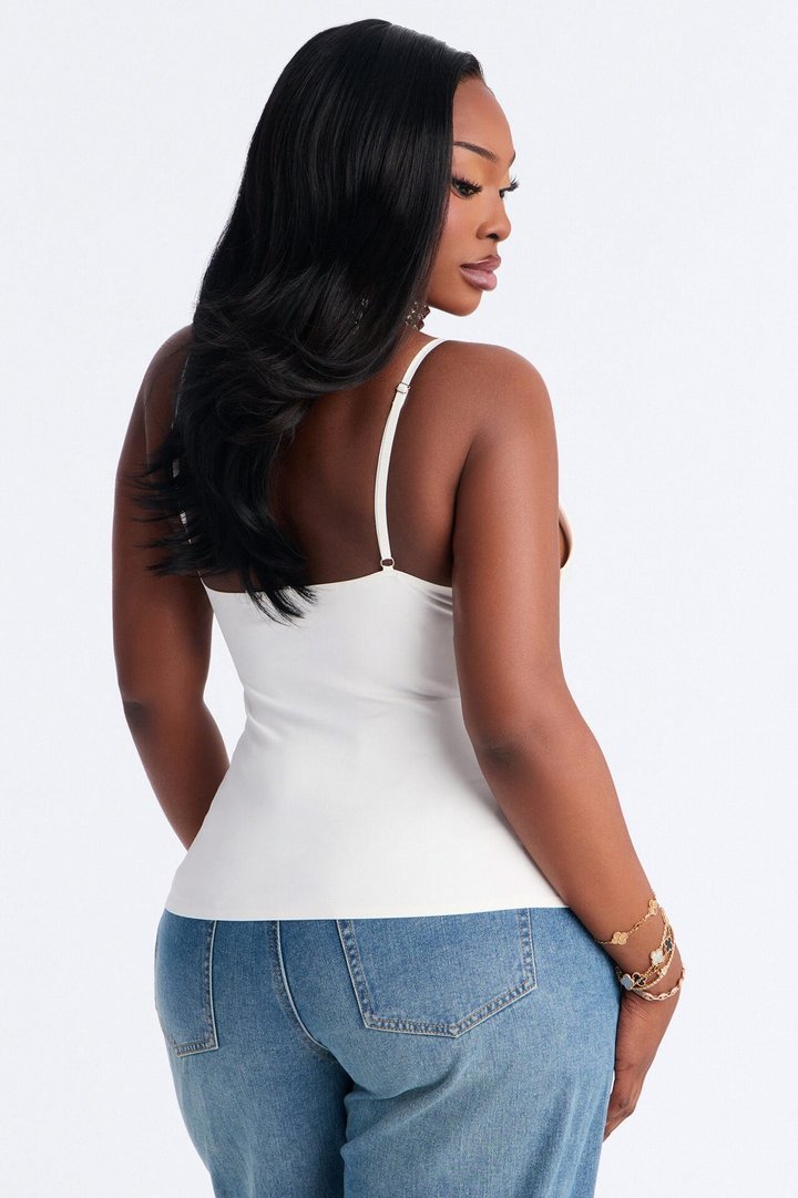 Kenny Padded Sweetheart Tank Top - White