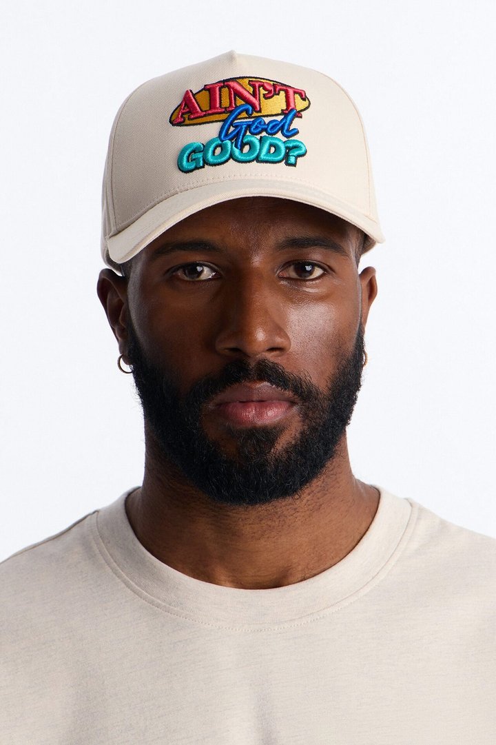 Ain't God Good Unstructured Snapback Hat - Stone