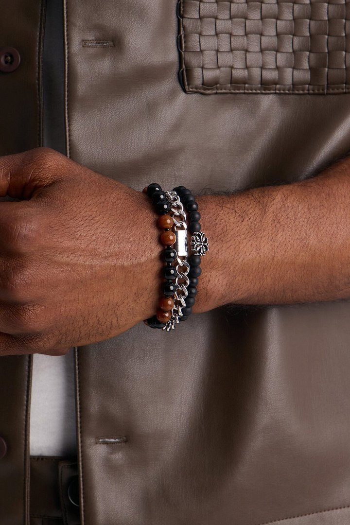 Faith In Beads Bracelet Set - Silver