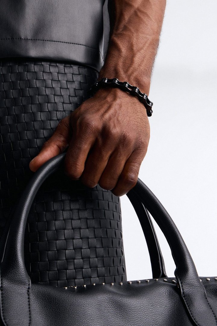 Midnight Ride Bike Chain Link Bracelet - Black