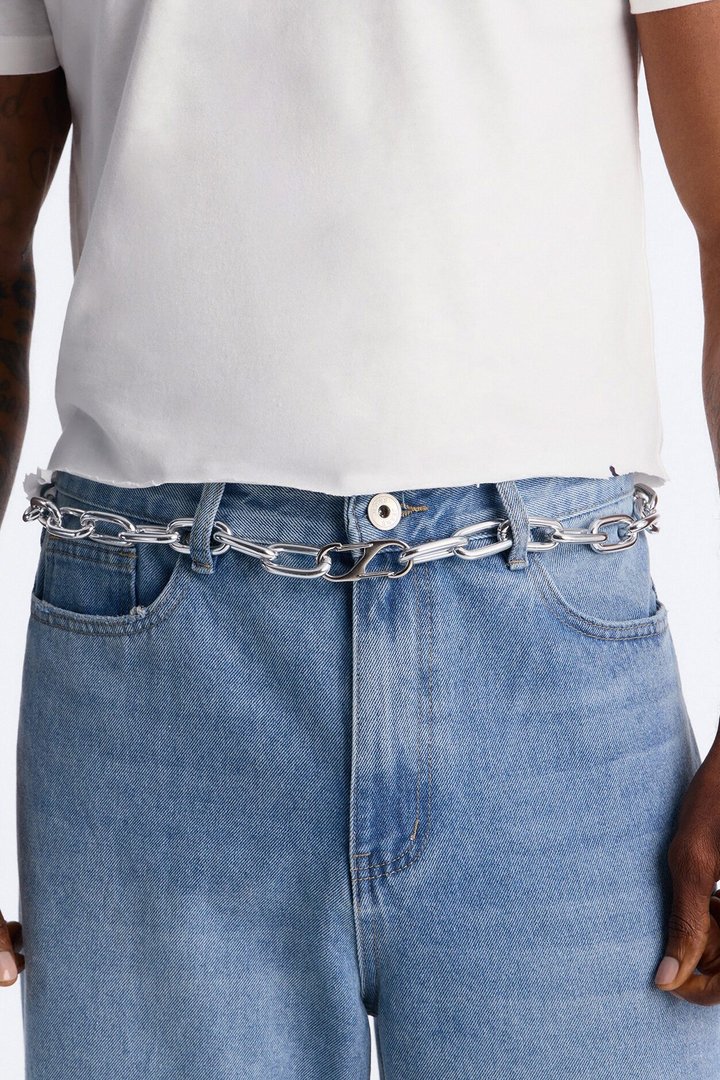 Industrial Urban Chain Belt - Silver