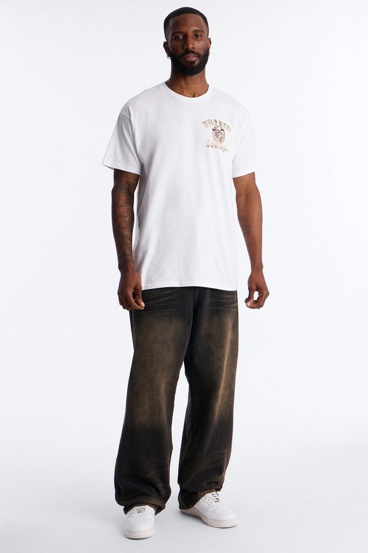 Wild West Cowboys Oversized Short Sleeve Tee - White
