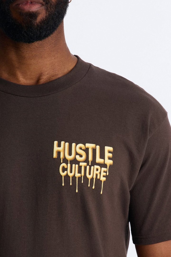 Hustle Cxltre Oversized Short Sleeve Tee - Brown