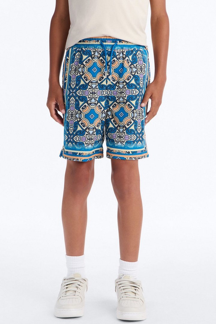 Mini Mosaic Resort Printed Swim Short Trunk - Multi Color