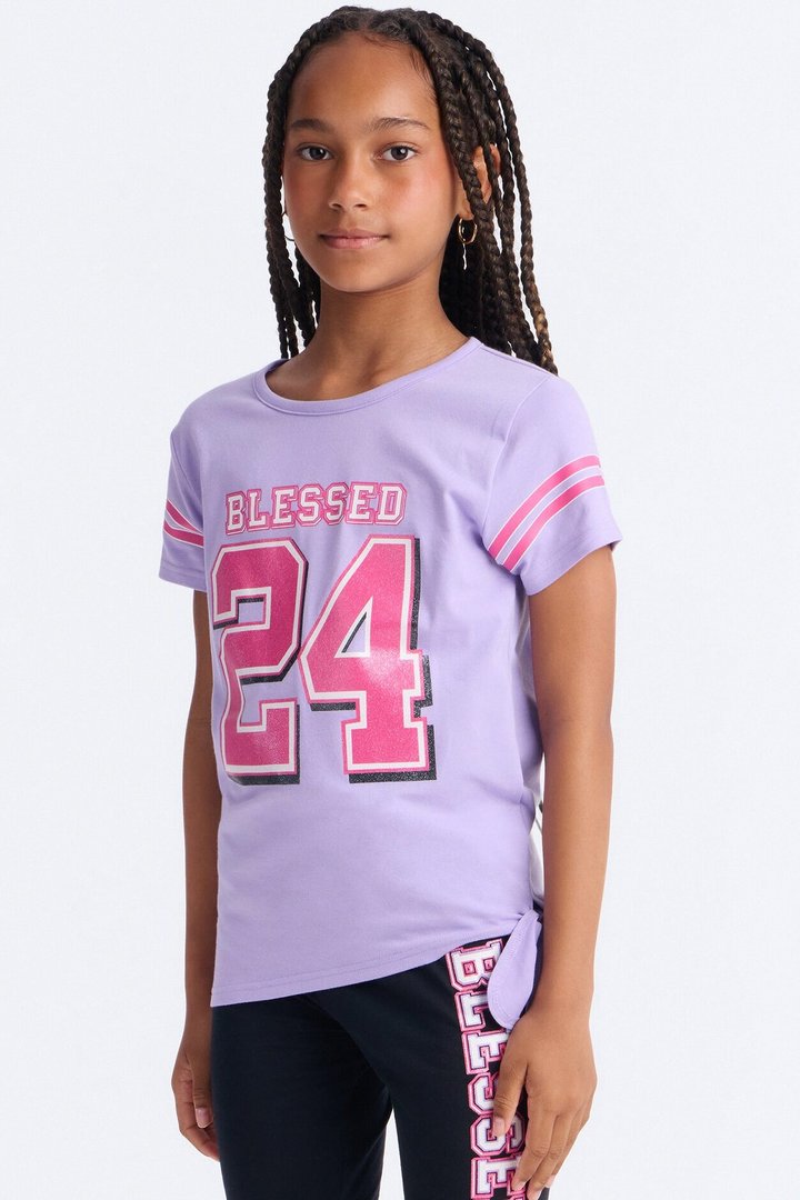 Mini Blessed 24 Bike Short Set - Lavender/combo