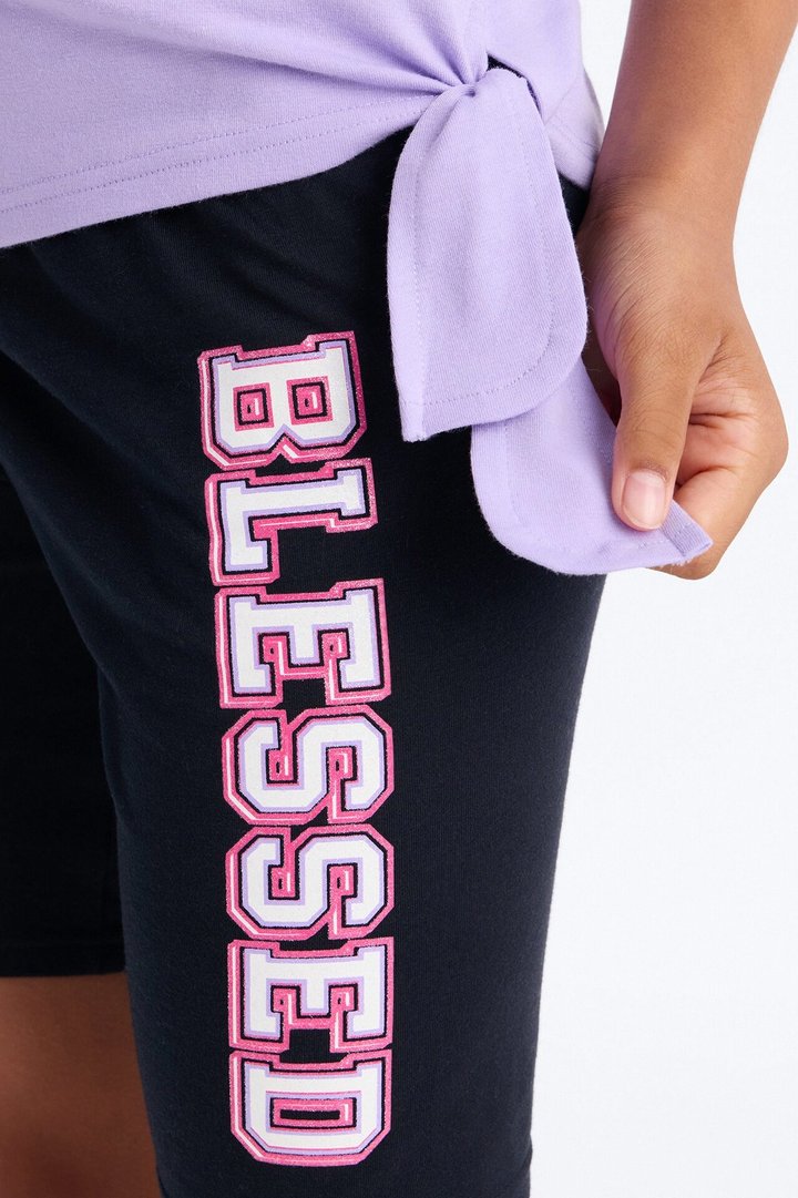 Mini Blessed 24 Bike Short Set - Lavender/combo