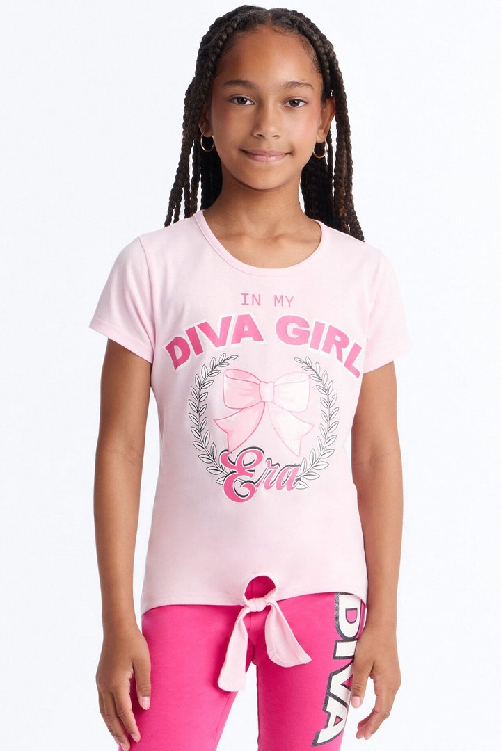 Mini In My Diva Girl Era Bike Short Set - Pink/combo