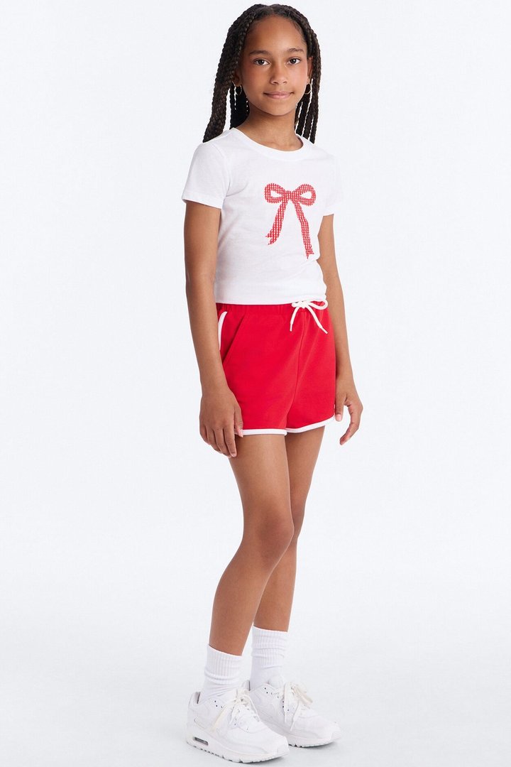 Mini She's Always Dreaming Short Set - Red/White