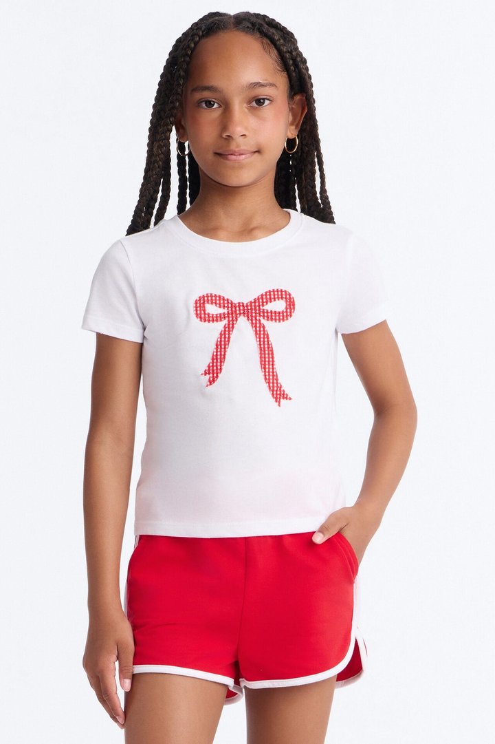 Mini She's Always Dreaming Short Set - Red/White