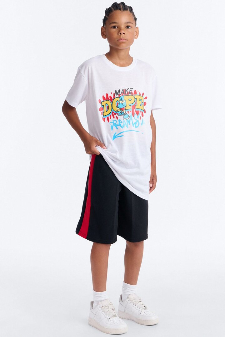 Mini Make Dope Dreams Short Set - White/Black