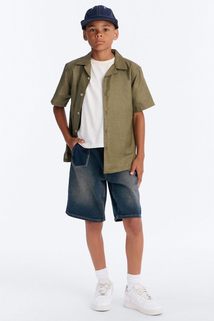 Mini Day After Day Button Down Shirt - Olive