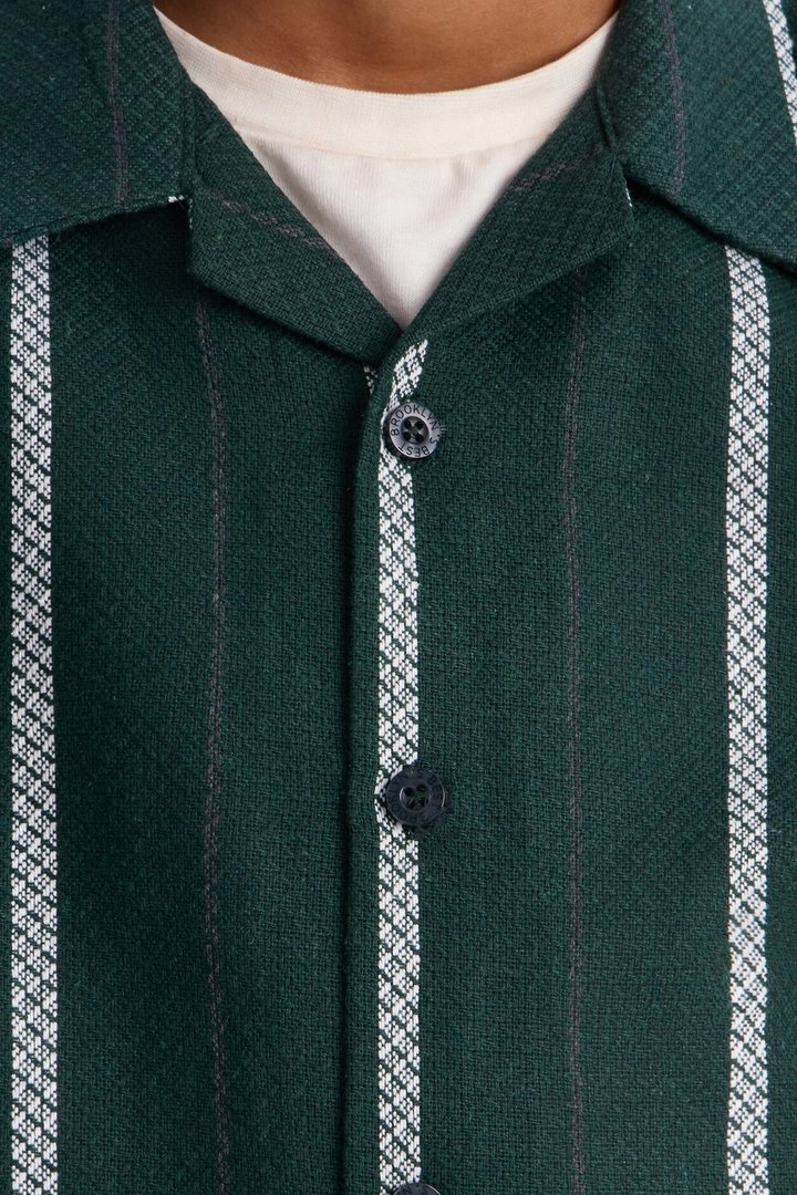 Mini Know Why Striped Button Down Shirt - Green