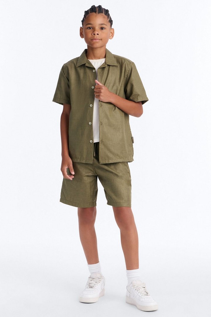 Mini Beautiful Weather Short Set - Olive