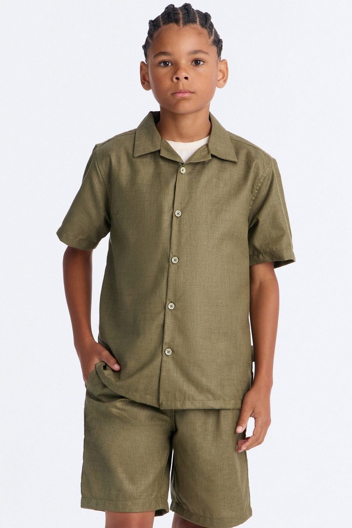 Mini Beautiful Weather Short Set - Olive