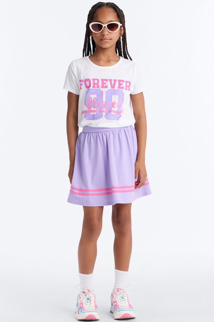 Mini Forever Blessed Skort Set - White/combo