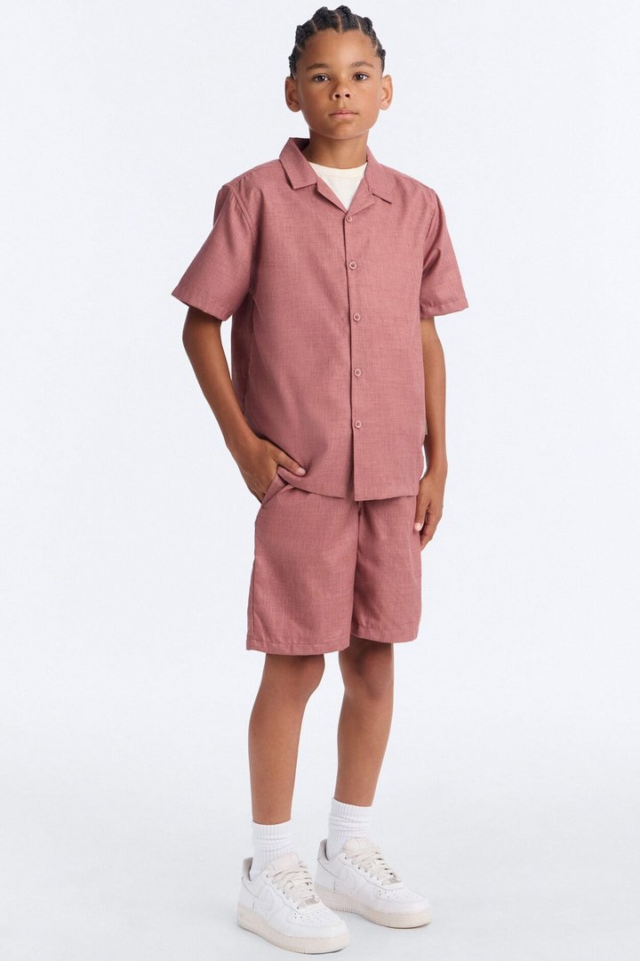 Mini Beautiful Weather Short Set - Rose