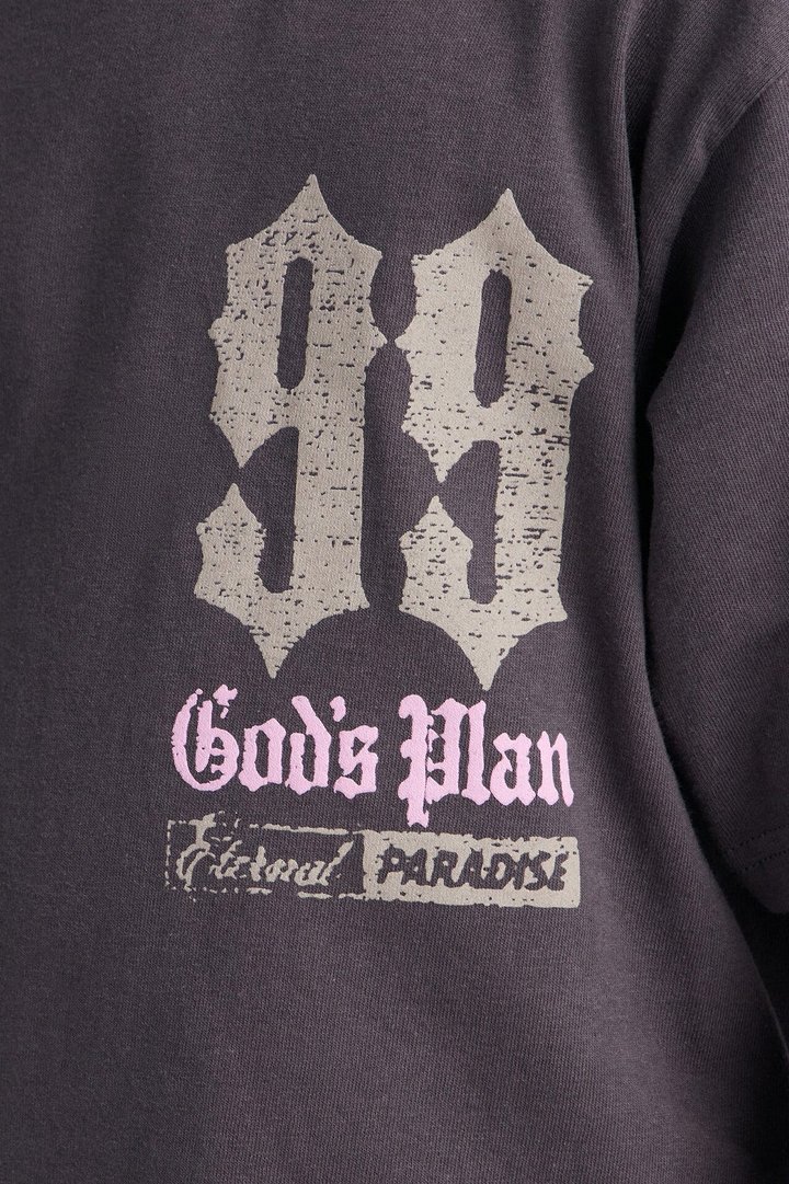 Mini Eternal Paradise God's Plan Short Sleeve Tee - Charcoal