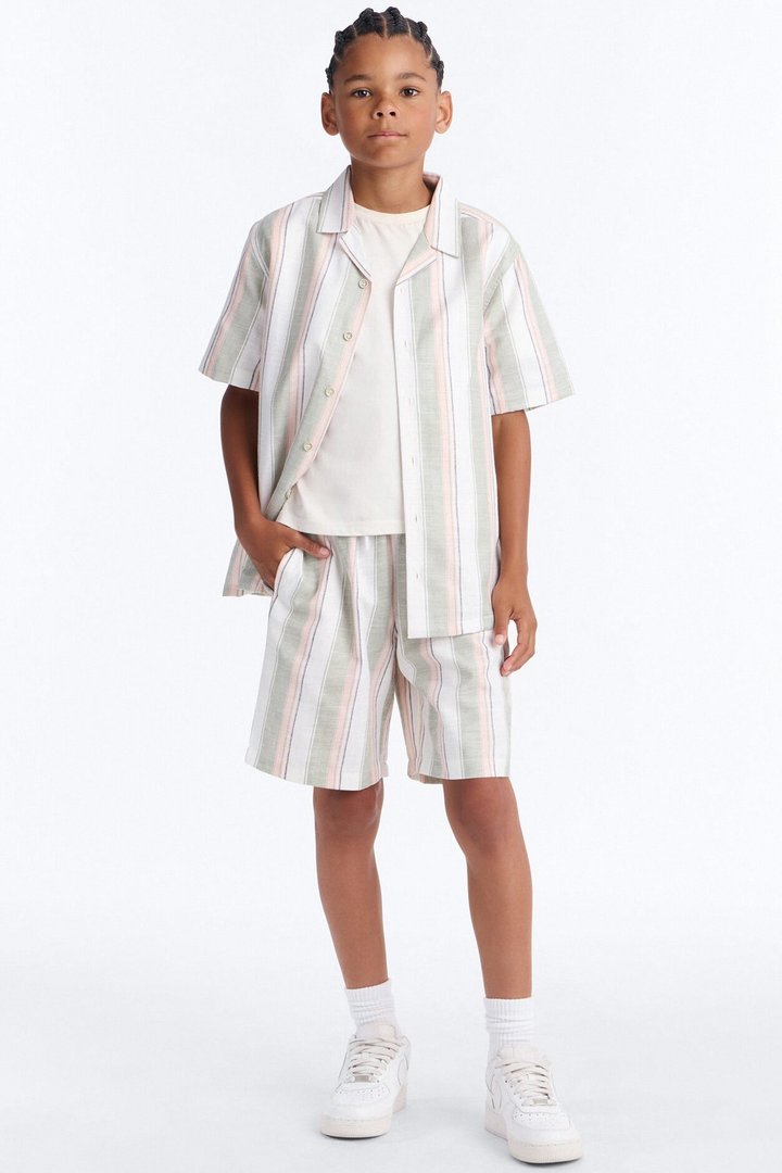 Mini The Living's Easy Short Set - Olive/combo