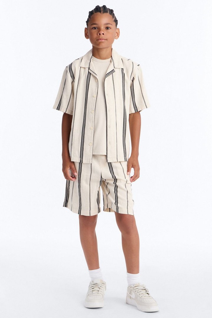 Mini All About It Button Down Shirt - Natural/Combo