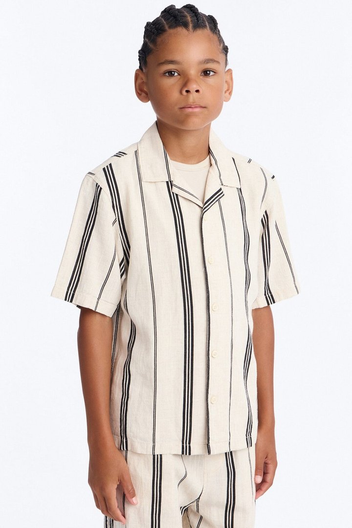 Mini All About It Button Down Shirt - Natural/Combo