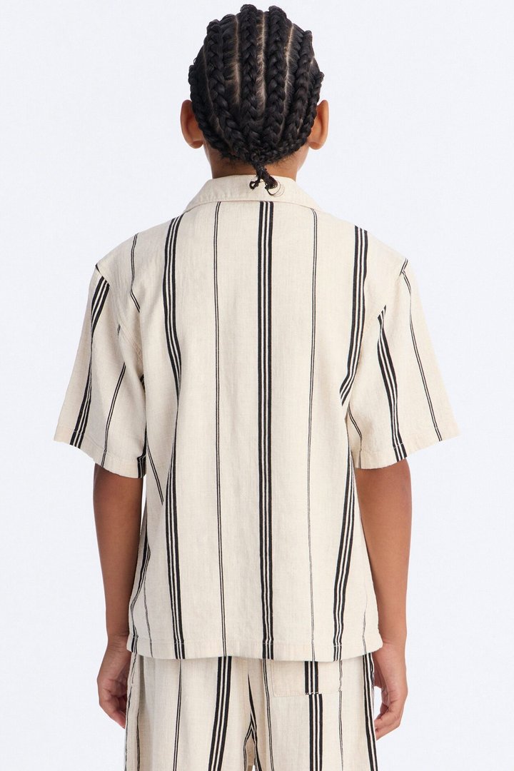 Mini All About It Button Down Shirt - Natural/Combo
