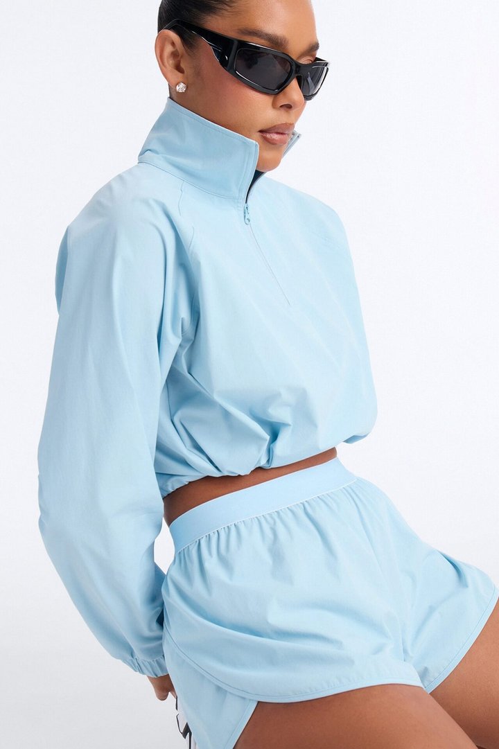 Alora Windbreaker Lounge Short - Light Blue
