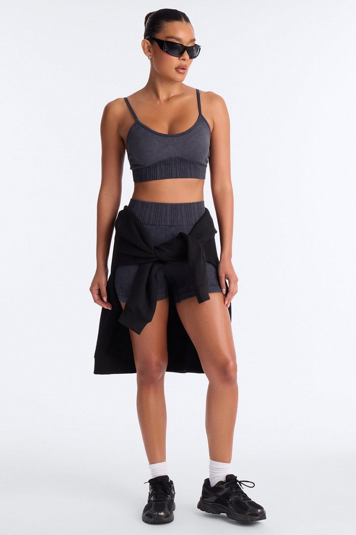 Wynn Washed Seamless Sculpting Short Set - Black