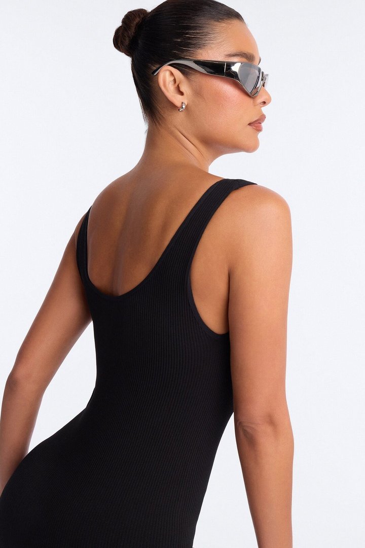 Serena Seamless Biker Short Romper - Black
