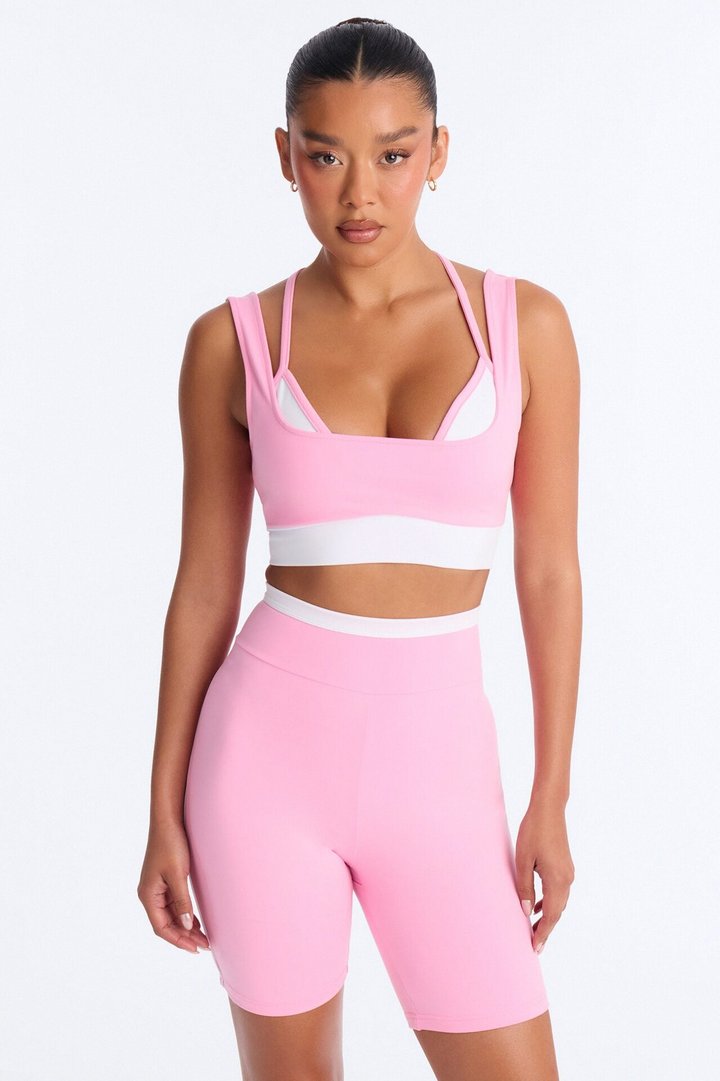 Tori Biker Short Set - Pink