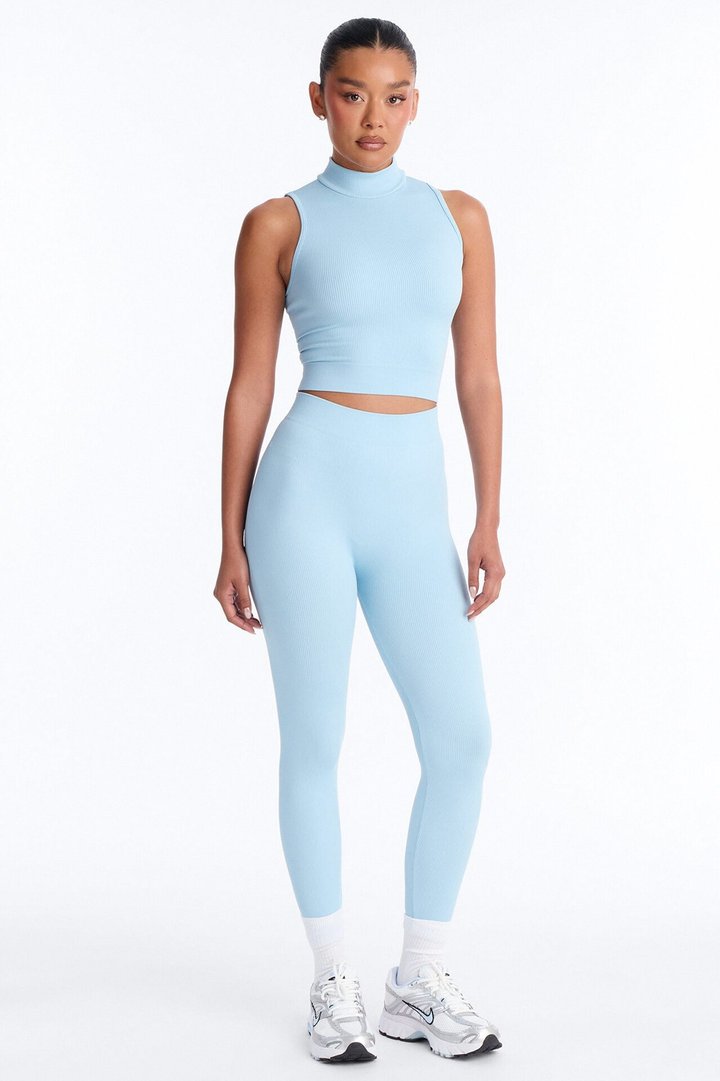 Cora Seamless Capri Set - Blue