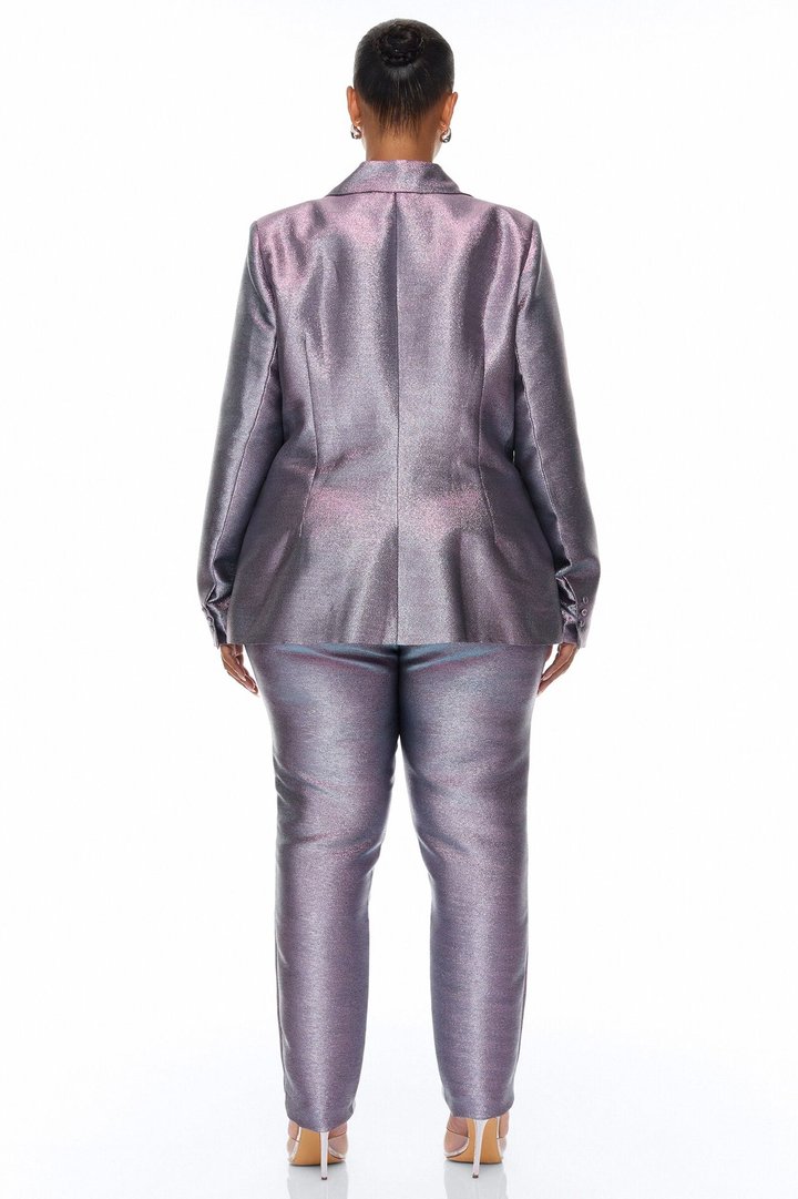 Cosmic Dream Metallic Pant Set - Blue/combo