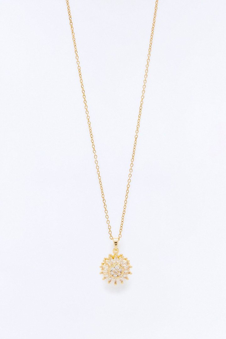 Sunshine Flower Necklace - Gold