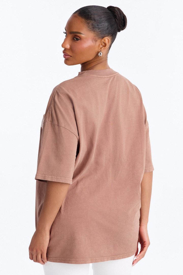 God's Plan Not Mine Washed Tshirt - Brown