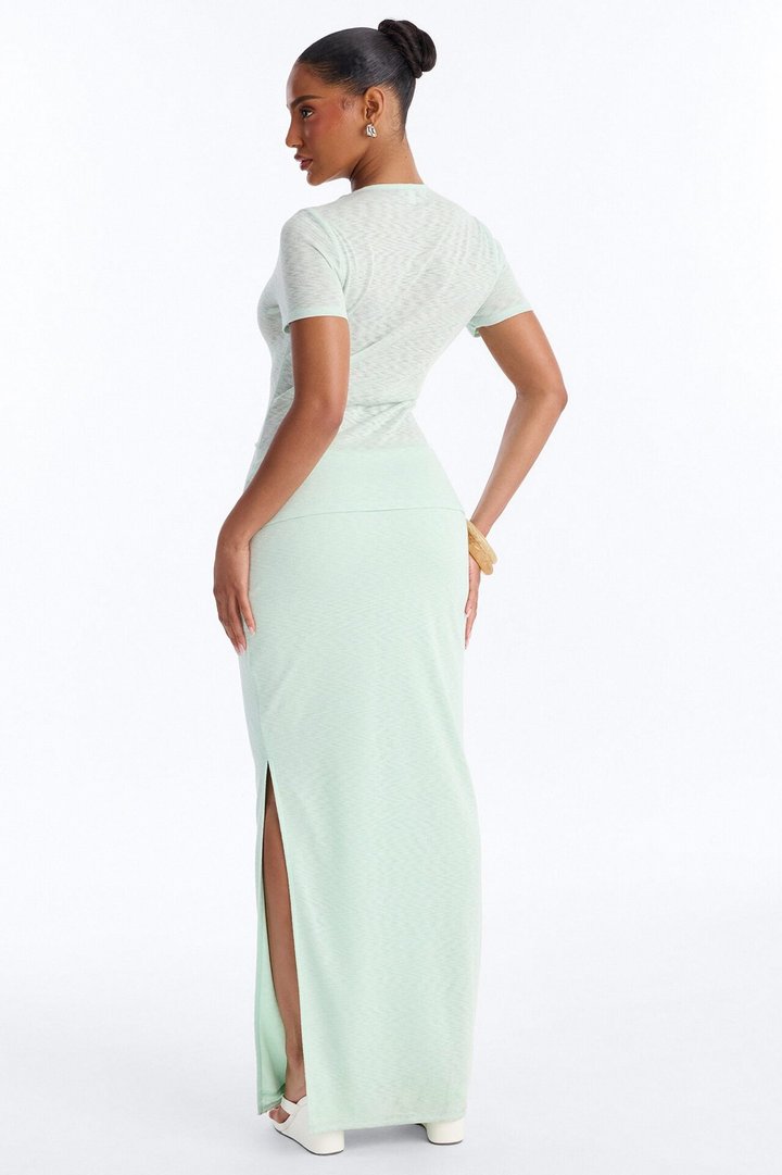 Sara Button Up Maxi Dress - Sage