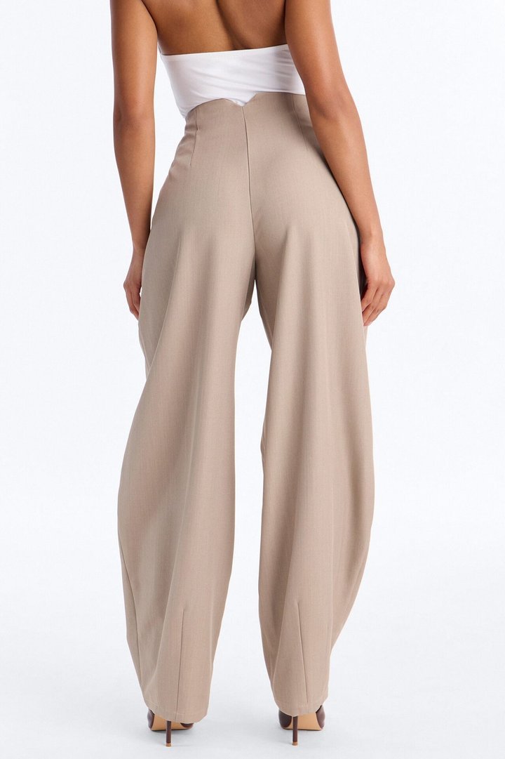 Margaret Barrel Trouser Pants 32″ - Stone
