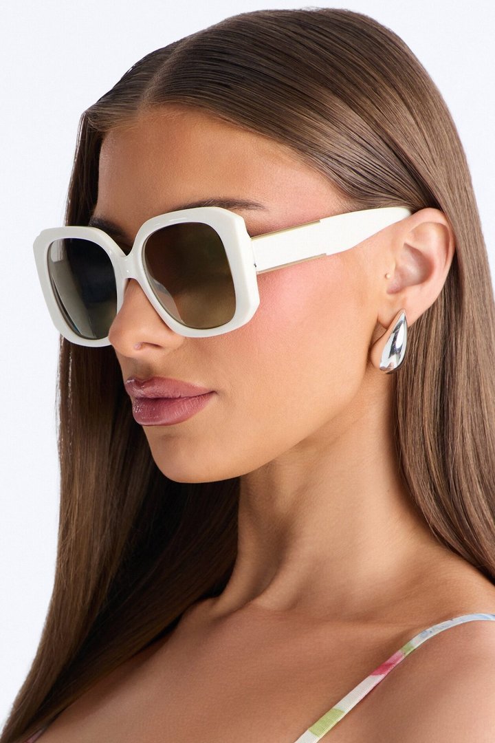 Don't Care Attitude Sunglasses - White