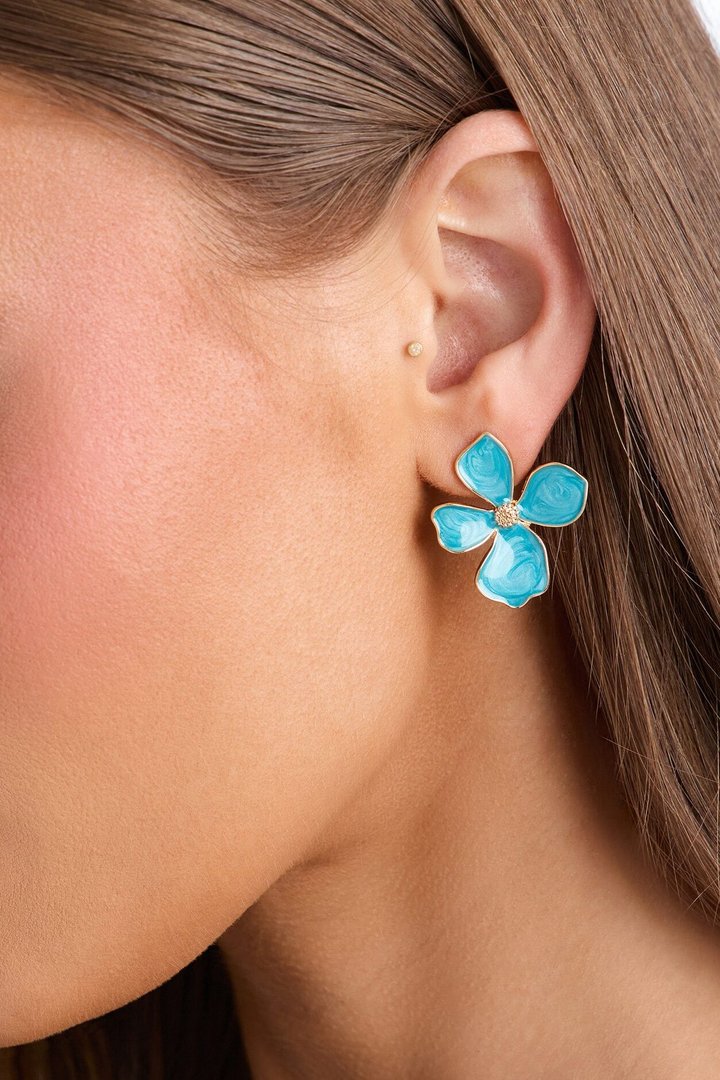 Flora Muse Earrings - Blue